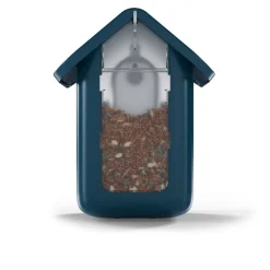 BirdBuddy Solar Pro foderstation med kamera og fuglegendelse