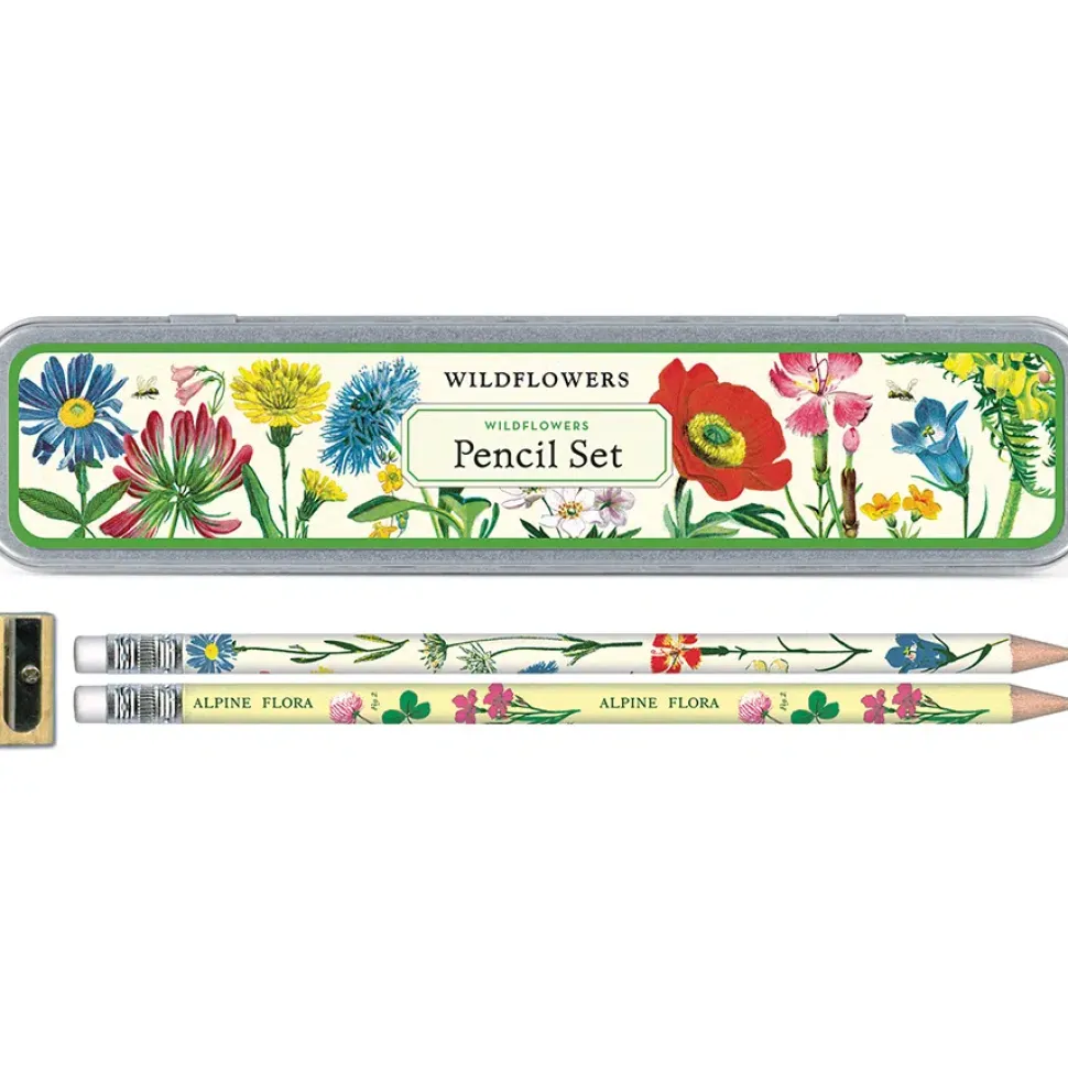 Blyanter med vilde blomster