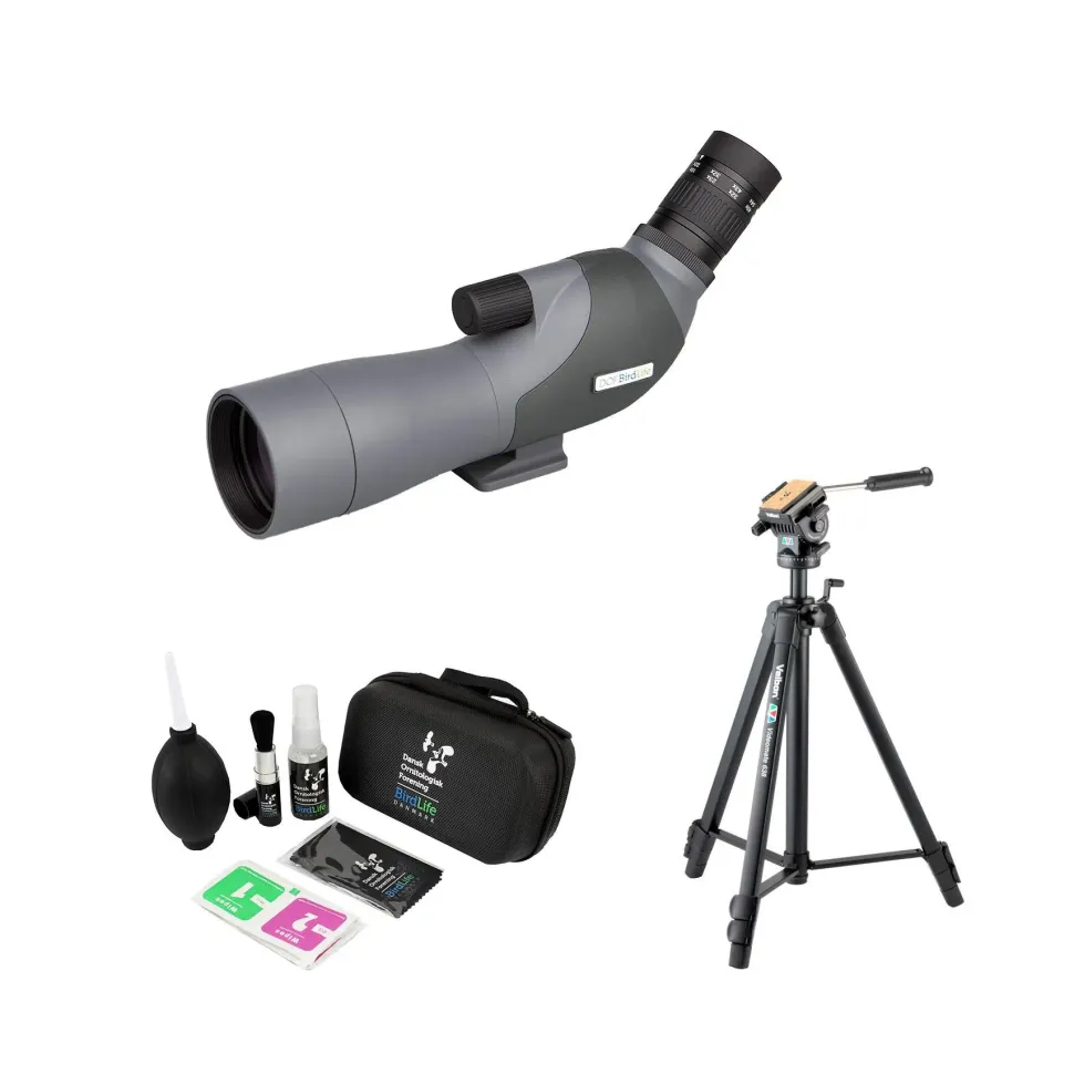 DOF BirdLife Mallard 16-48x60mm + Velbon Videomate 638 stativ + DOF BirdLife rensesæt | teleskop