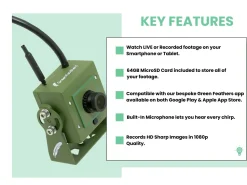 Green Feathers Holder til foderautomat med HD WiFi kamera