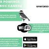 Musvitkasse med HD WiFi kamera og solcelle i FSC-certificeret douglasgran