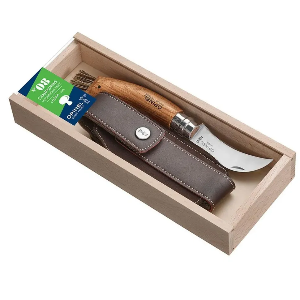 Opinel svampekniv no. 8 med etui og gaveæske