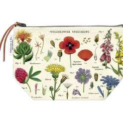 Pung med vilde blomster – hvid