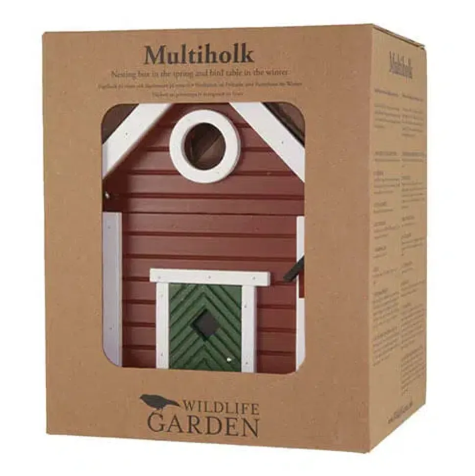 Wildlife Garden Multiholk fugle- og foderhus – Rød hytte