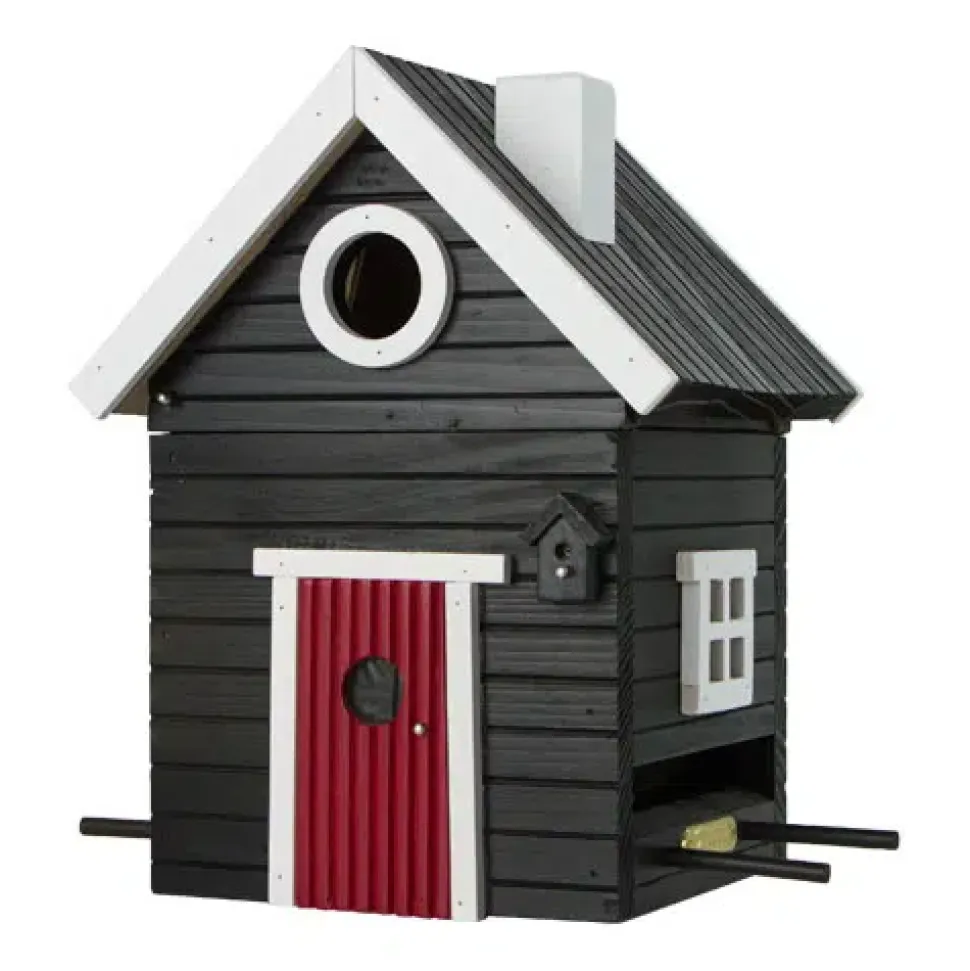 Wildlife Garden Multiholk fugle- og foderhus – Sort hytte